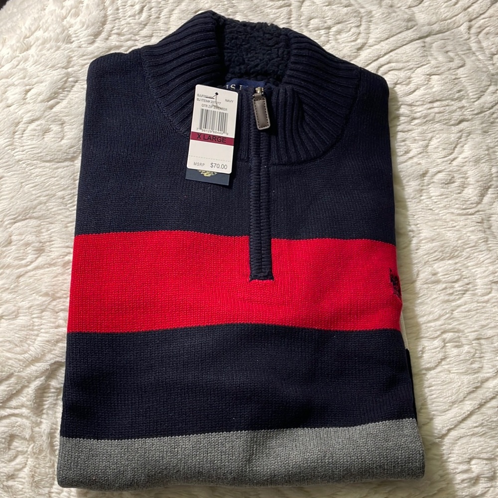 🆕🆕US polo Qtr zip pullover 100% cotton